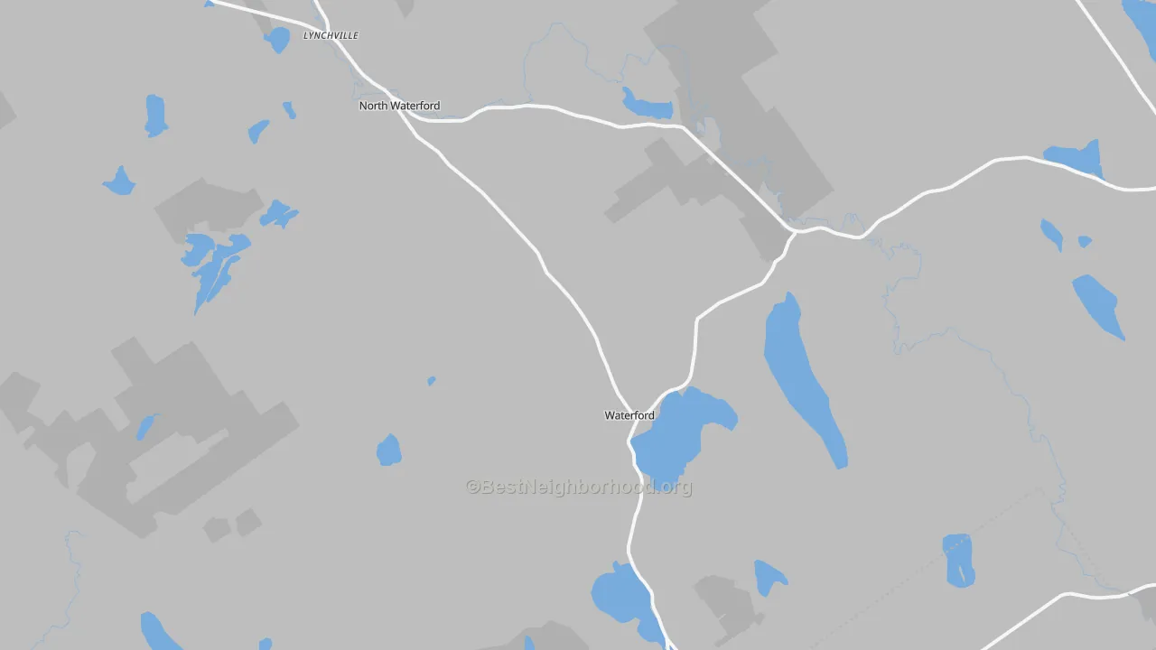 Transit Grade map of Waterford, ME