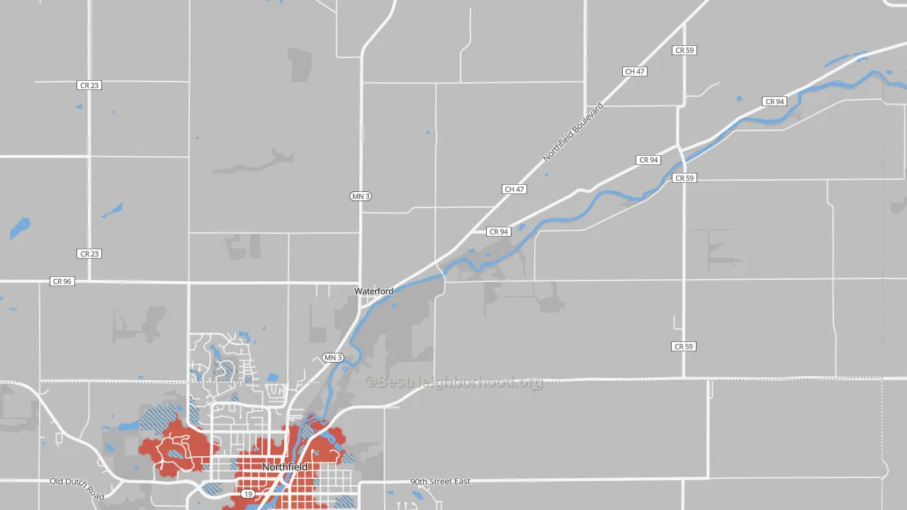 Transit Grade map of Waterford, MN
