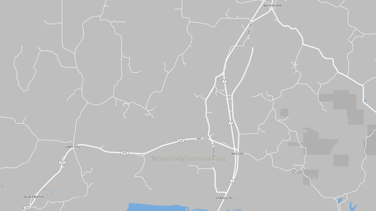 Transit Grade map of Waterford, MS