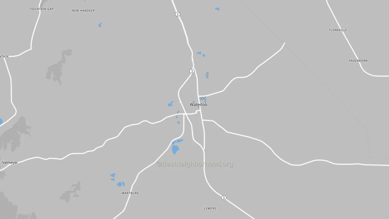 Transit Grade map of Waterloo, IL