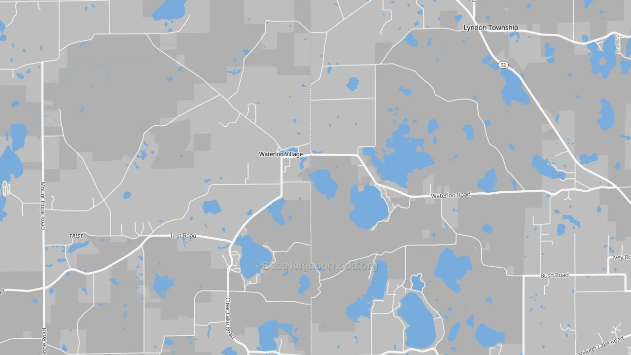 Transit Grade map of Waterloo, MI