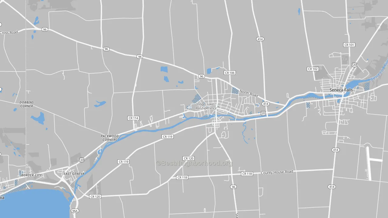 Transit Grade map of Waterloo, NY