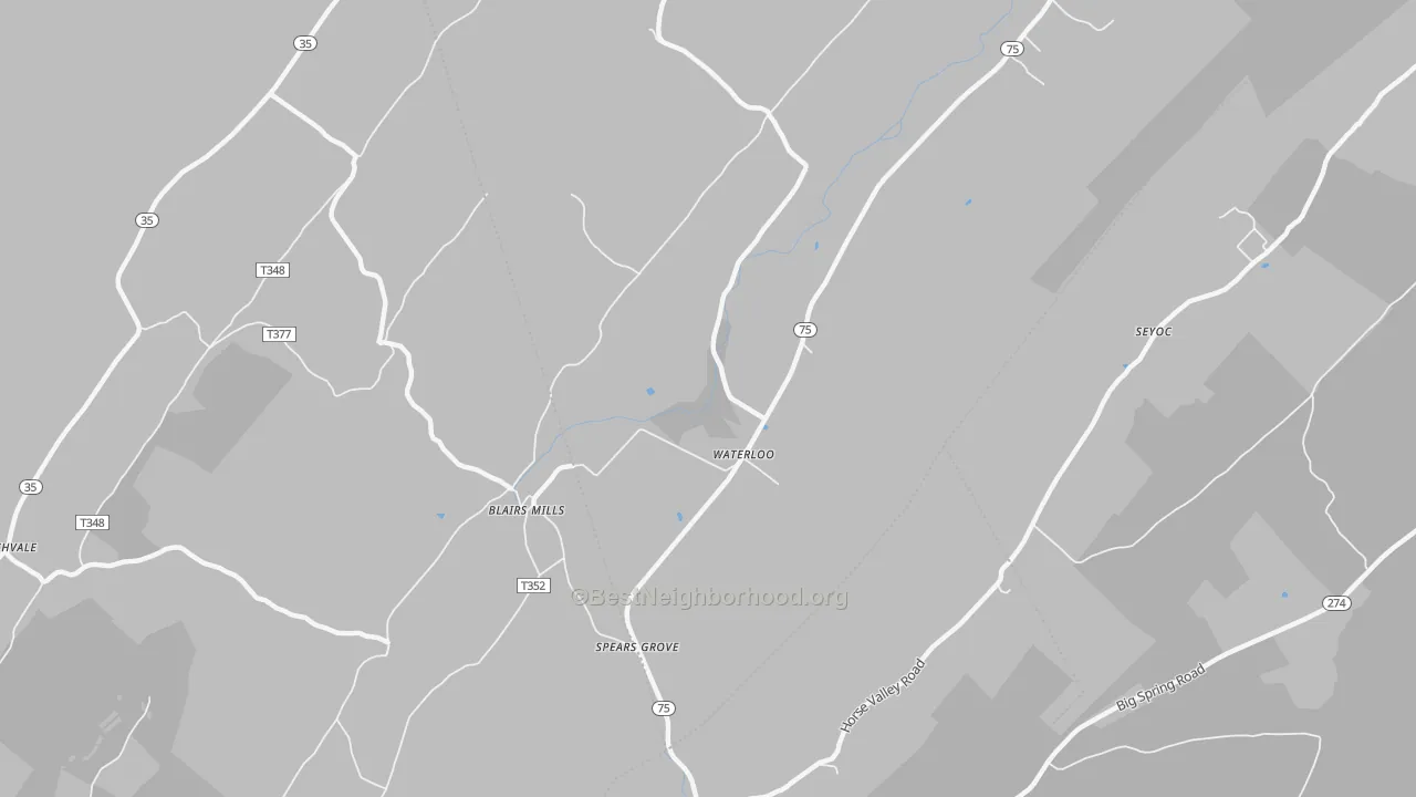 Transit Grade map of Waterloo, PA