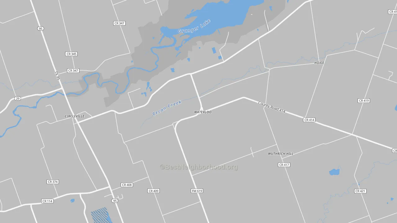 Transit Grade map of Waterloo, TX