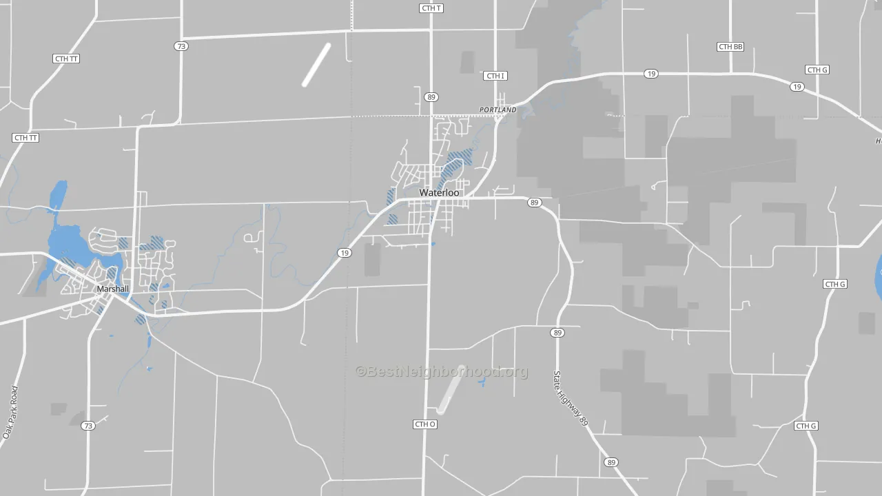 Transit Grade map of Waterloo, WI