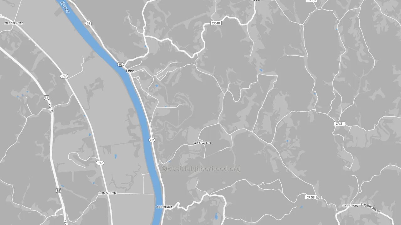 Transit Grade map of Waterloo, WV