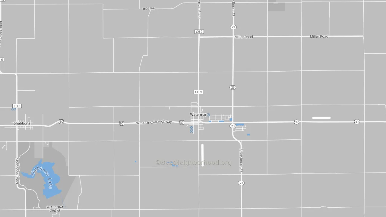 Transit Grade map of Waterman, IL