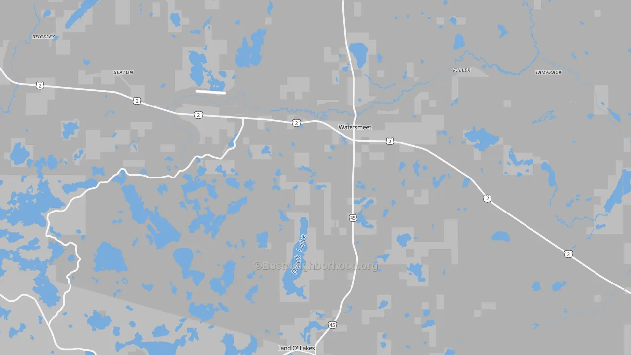 Transit Grade map of Watersmeet, MI