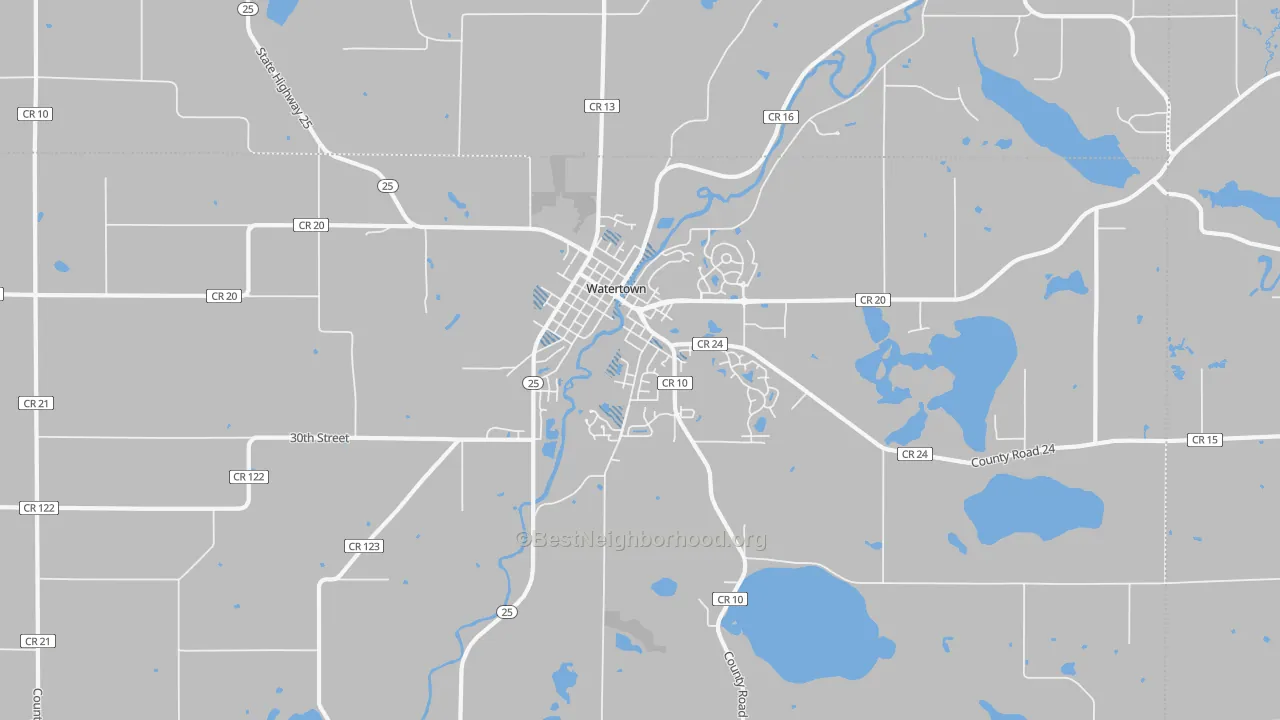 Transit Grade map of Watertown, MN