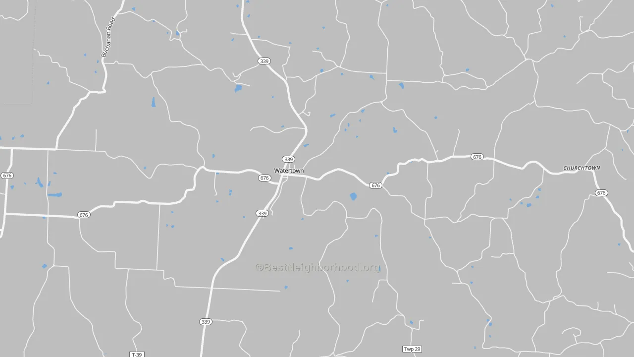 Transit Grade map of Watertown, OH