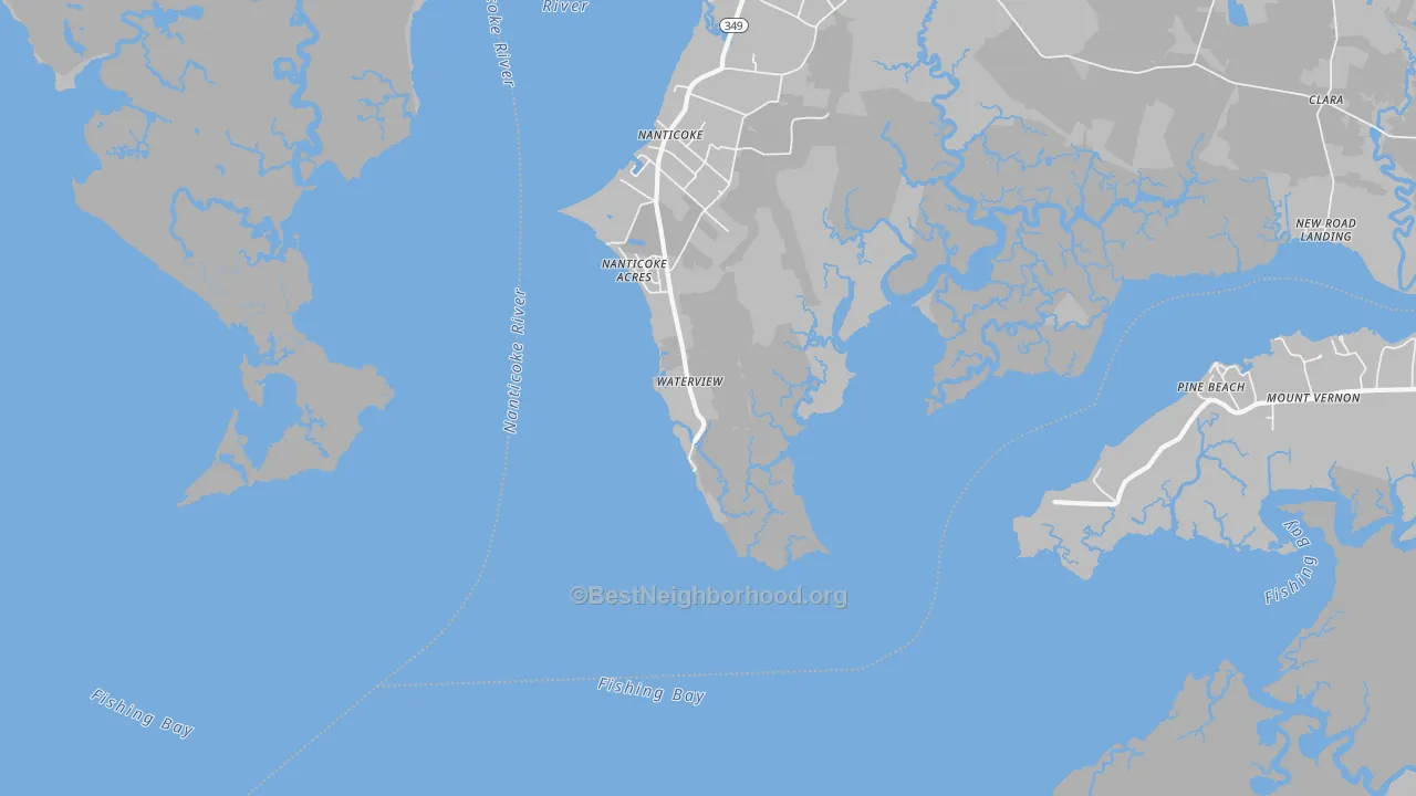 Transit Grade map of Waterview, MD