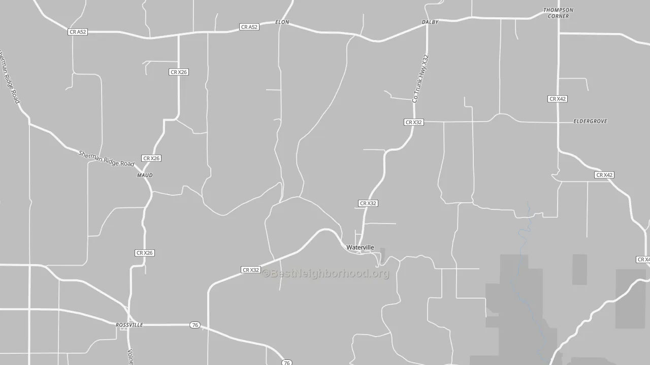 Transit Grade map of Waterville, IA