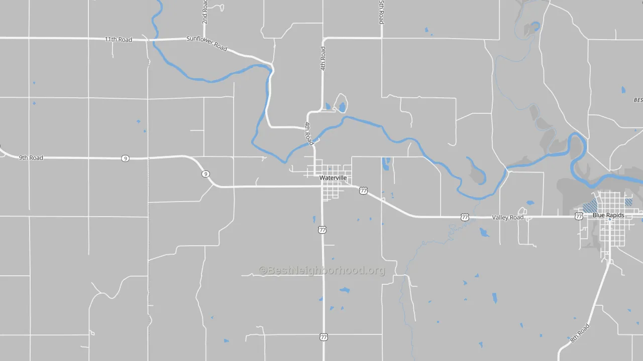 Transit Grade map of Waterville, KS