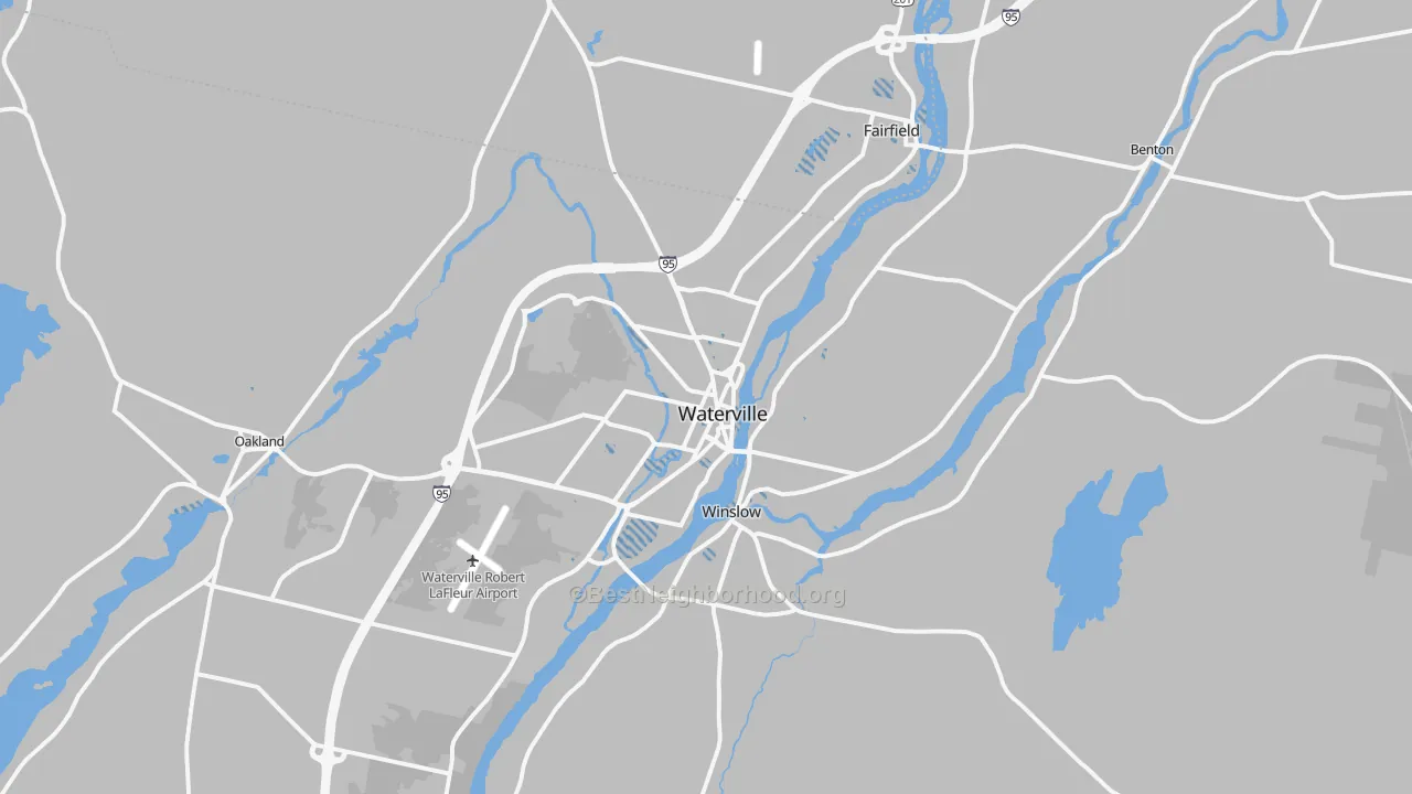 Transit Grade map of Waterville, ME