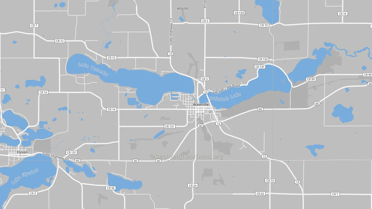 Transit Grade map of Waterville, MN