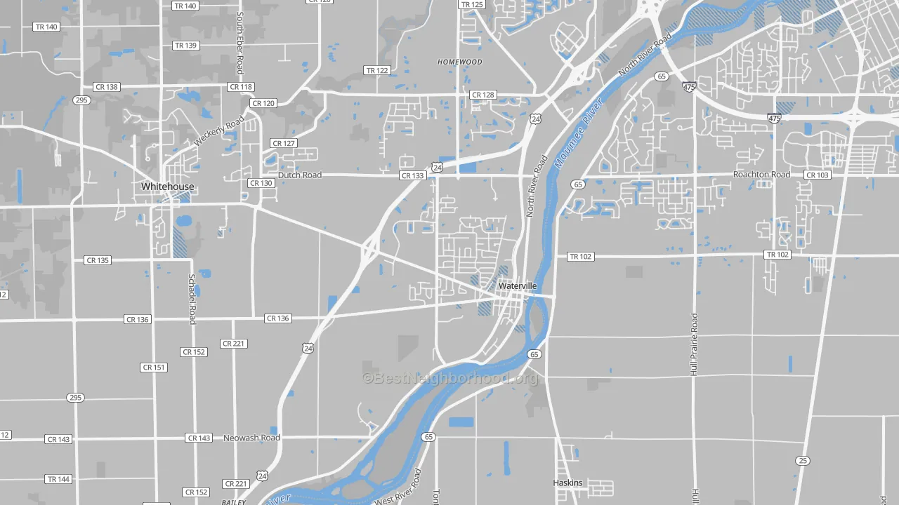 Transit Grade map of Waterville, OH