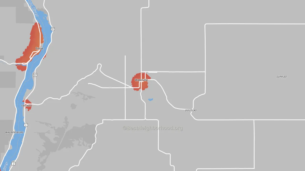 Transit Grade map of Waterville, WA