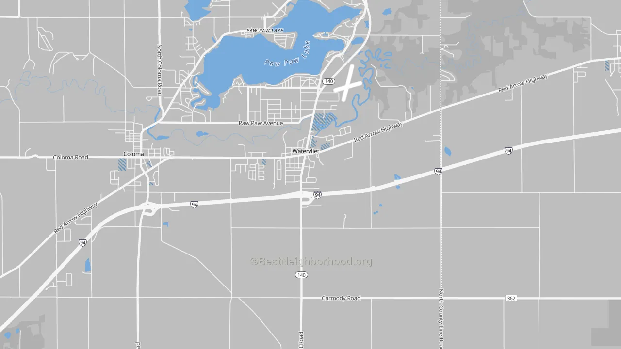 Transit Grade map of Watervliet, MI