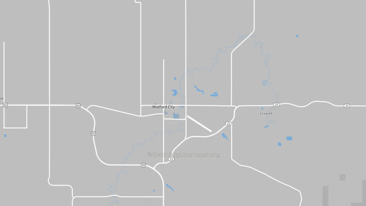Transit Grade map of Watford City, ND
