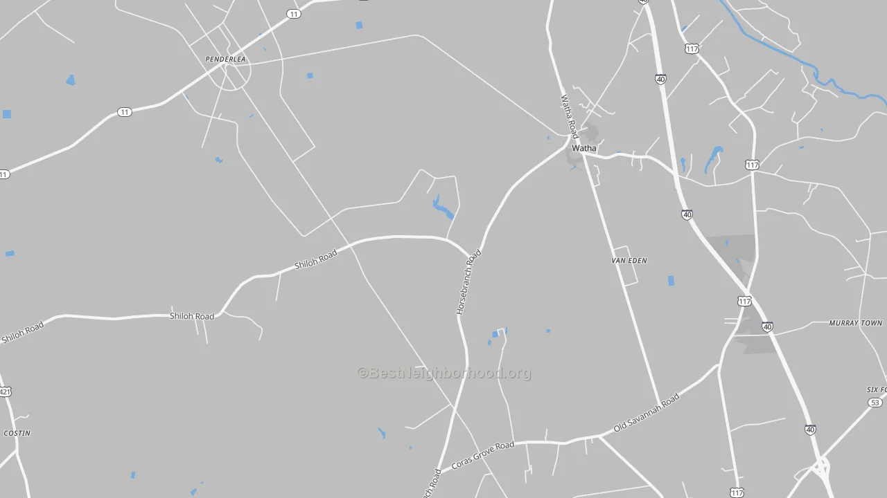 Transit Grade map of Watha, NC