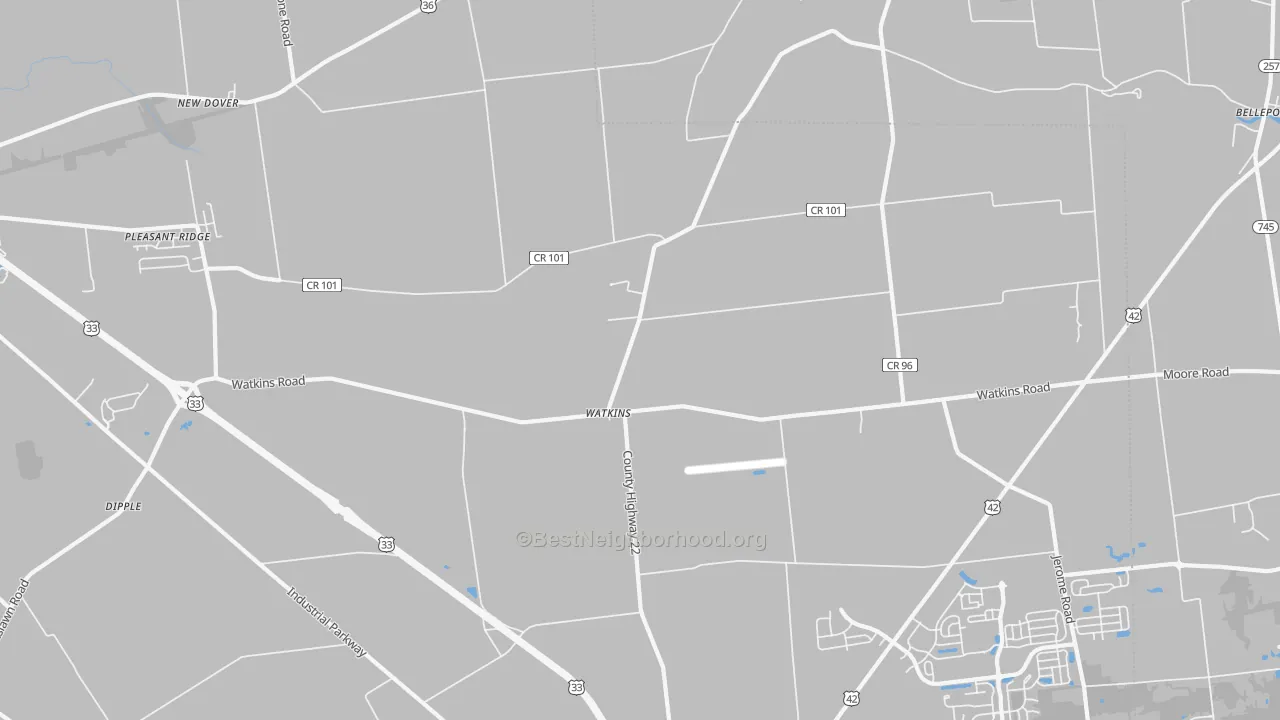 Transit Grade map of Watkins, OH