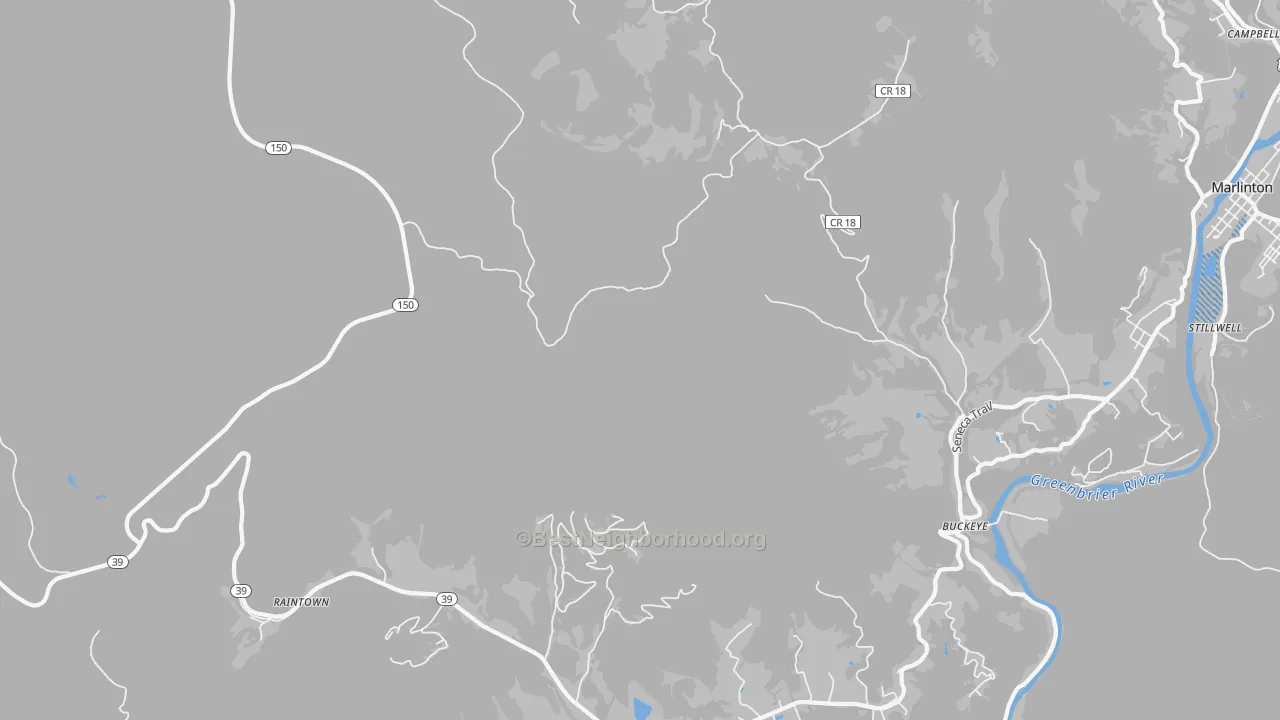 Transit Grade map of Watoga, WV