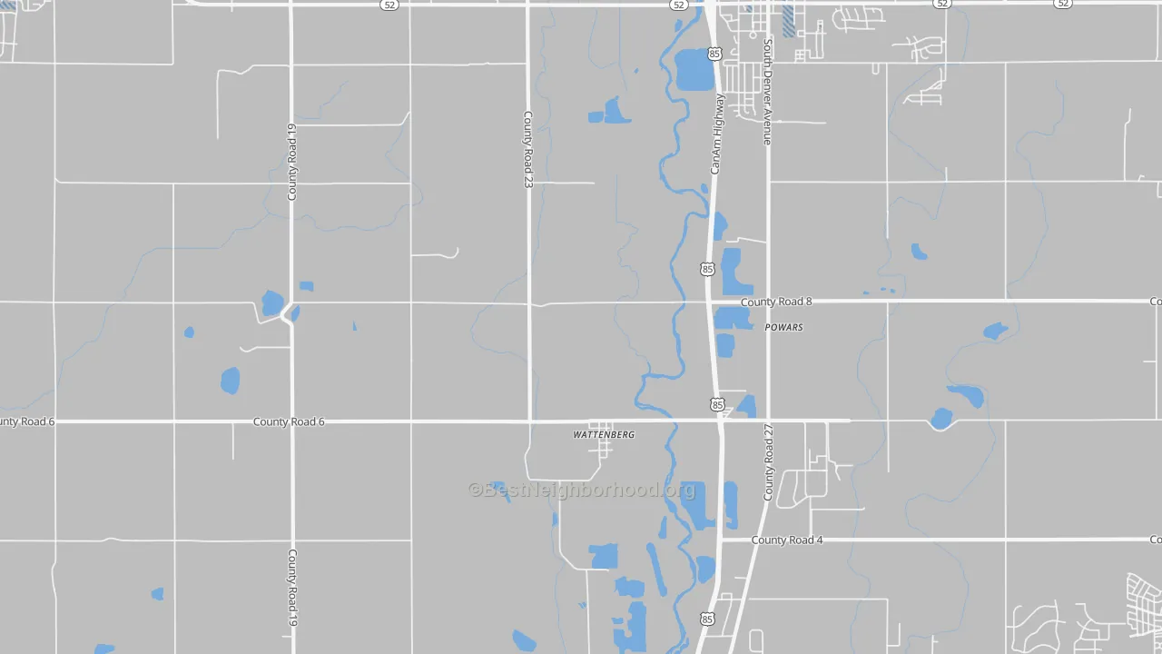 Transit Grade map of Wattenberg, CO