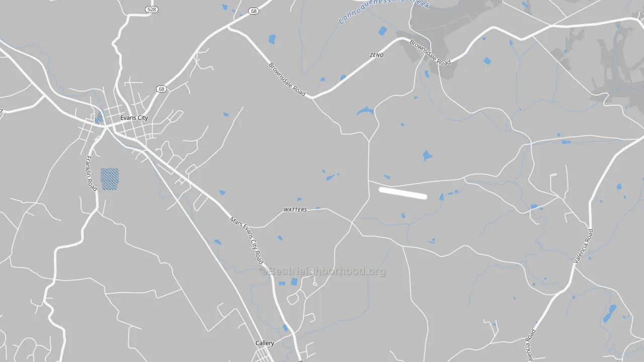 Transit Grade map of Watters, PA