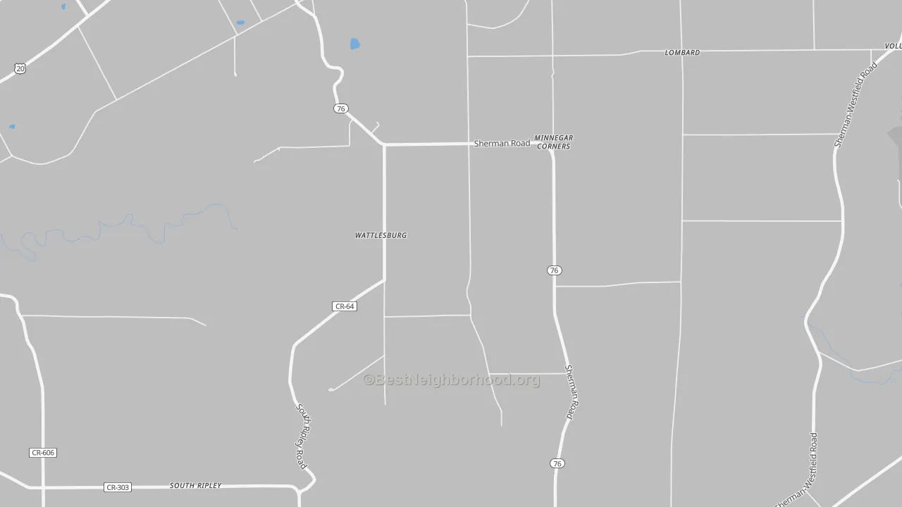 Transit Grade map of Wattlesburg, NY
