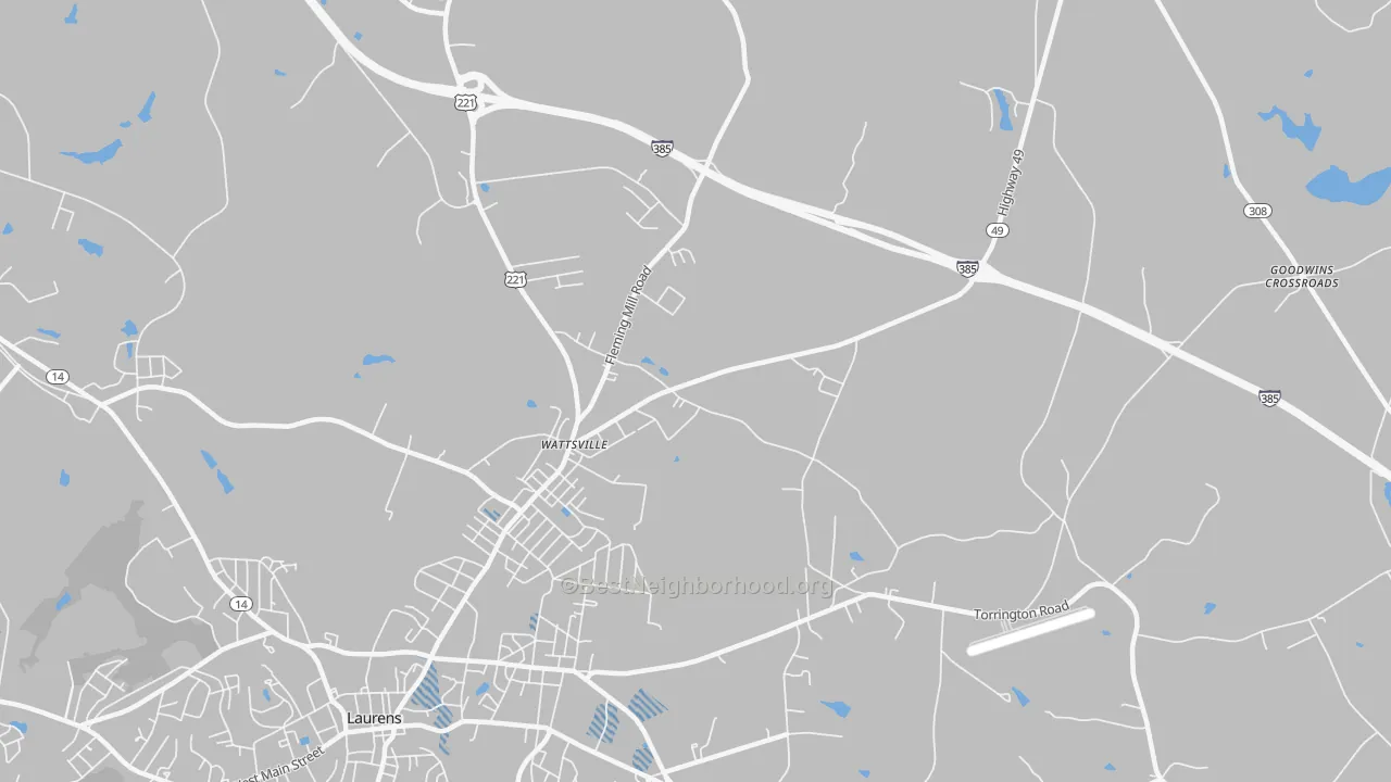 Transit Grade map of Wattsville, SC