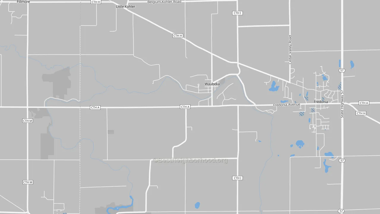 Transit Grade map of Waubeka, WI