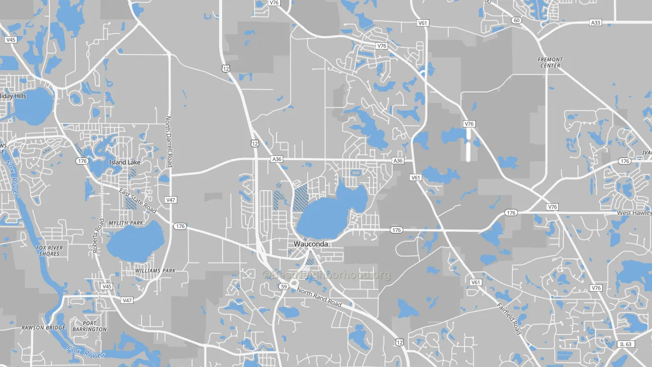 Transit Grade map of Wauconda, IL