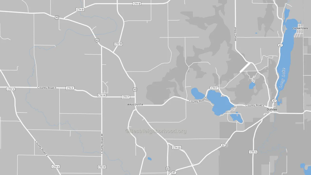 Transit Grade map of Waucousta, WI