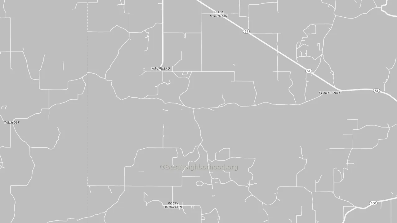 Transit Grade map of Wauhillau, OK