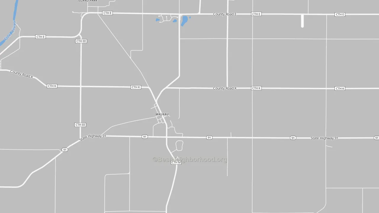 Transit Grade map of Waukau, WI