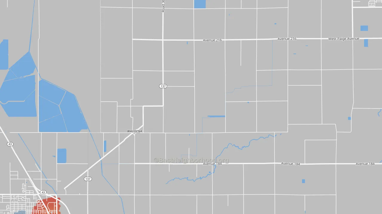 Transit Grade map of Waukena, CA