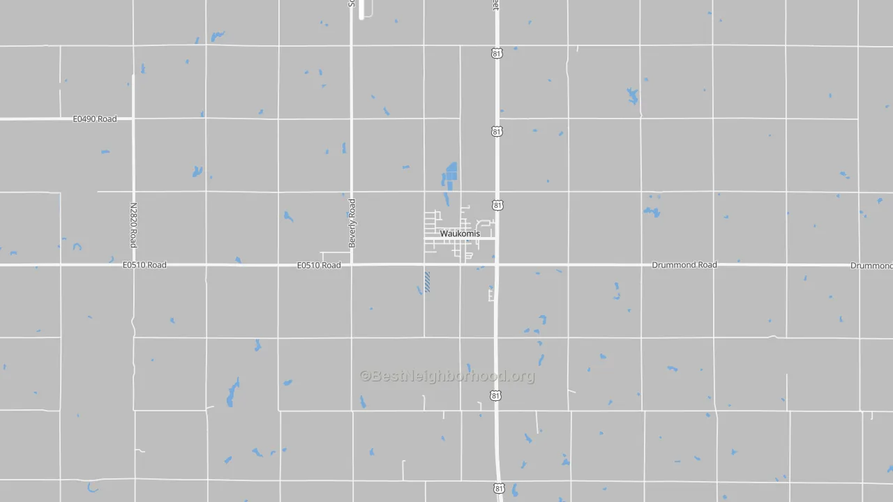 Transit Grade map of Waukomis, OK