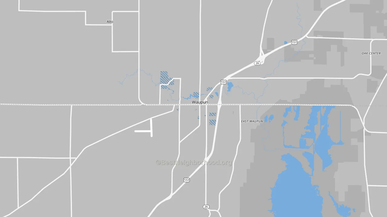Transit Grade map of Waupun, WI