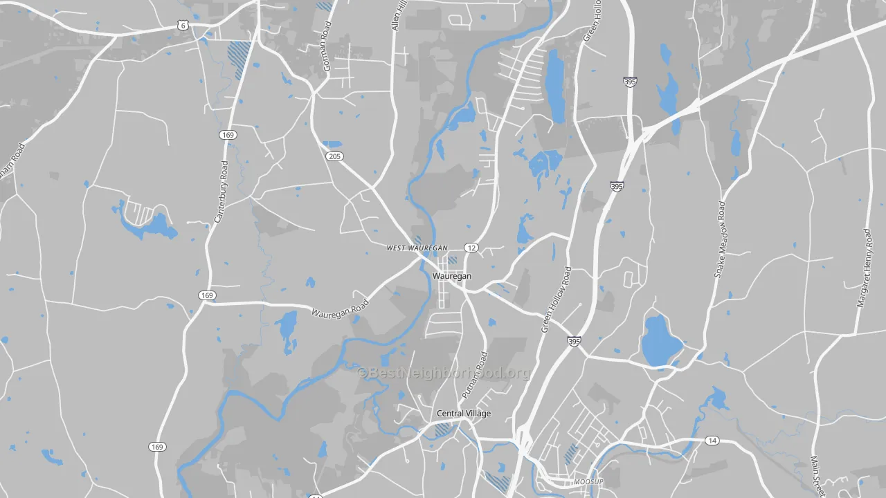 Transit Grade map of Wauregan, CT
