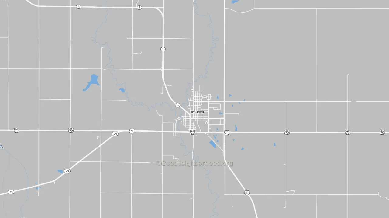 Transit Grade map of Waurika, OK