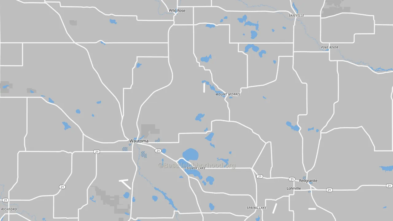 Transit Grade map of Waushara County, WI