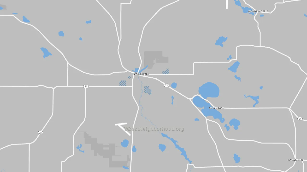 Transit Grade map of Wautoma, WI