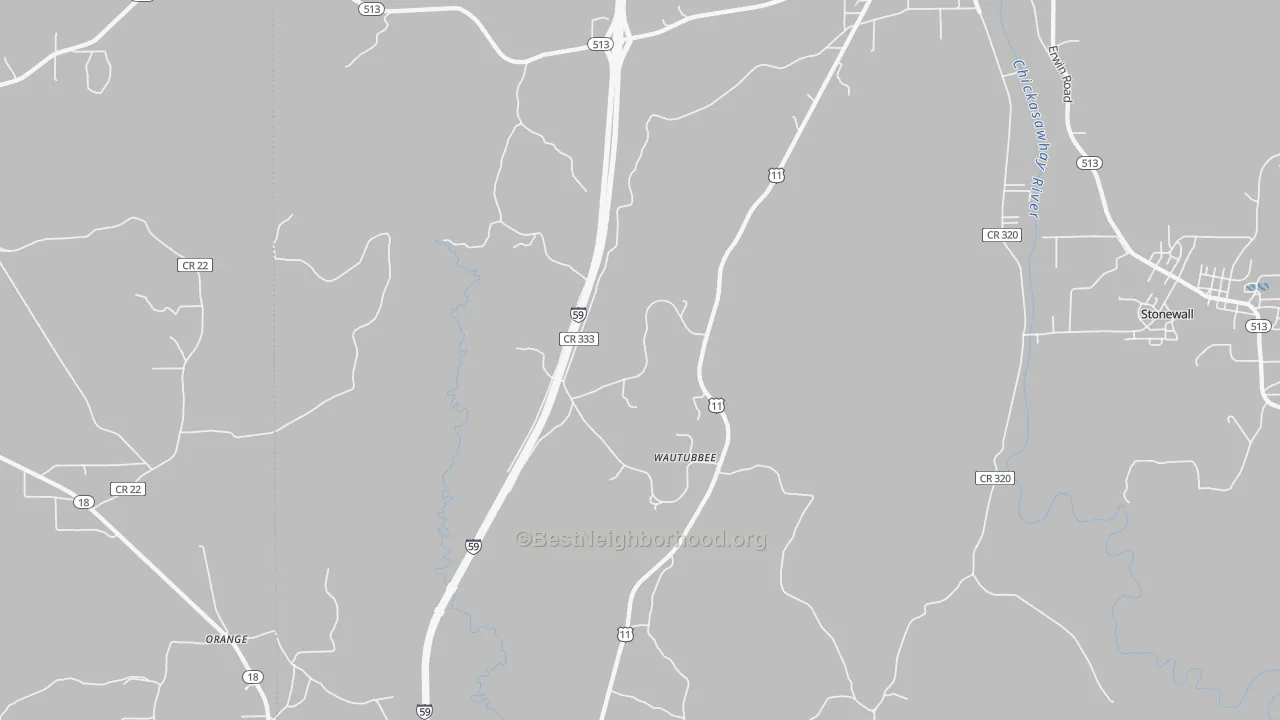 Transit Grade map of Wautubbee, MS