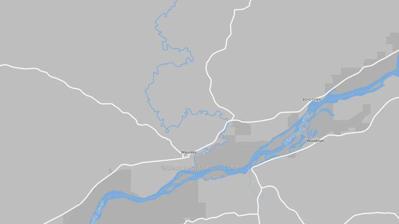Transit Grade map of Wauzeka, WI