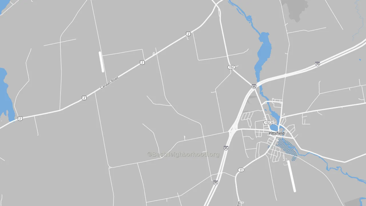 Transit Grade map of Waverley, ME