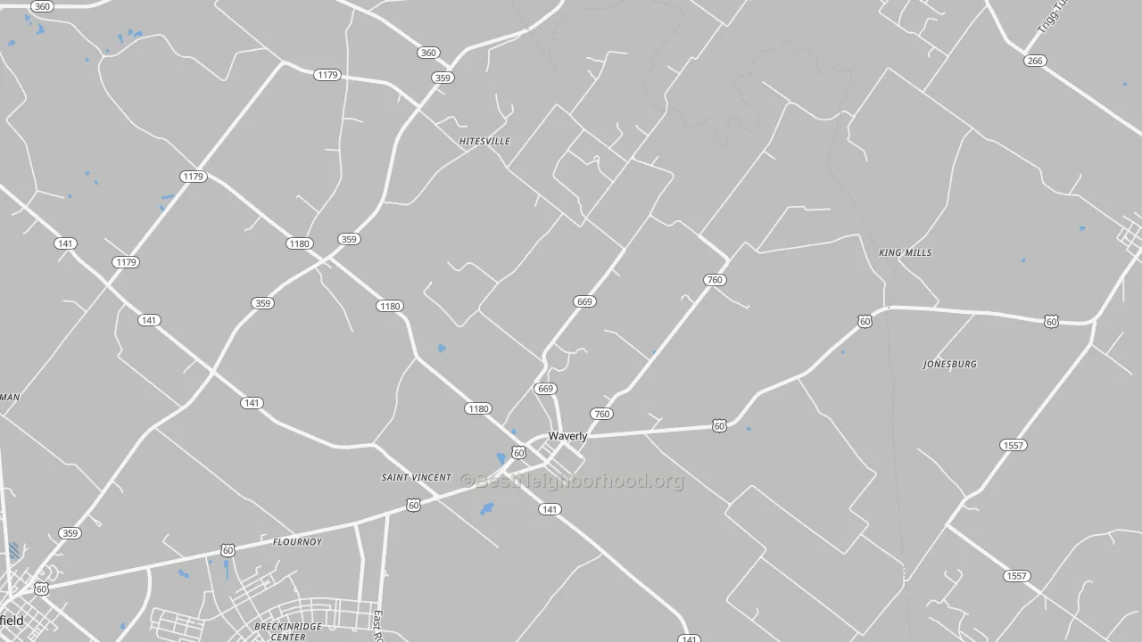Transit Grade map of Waverly, KY