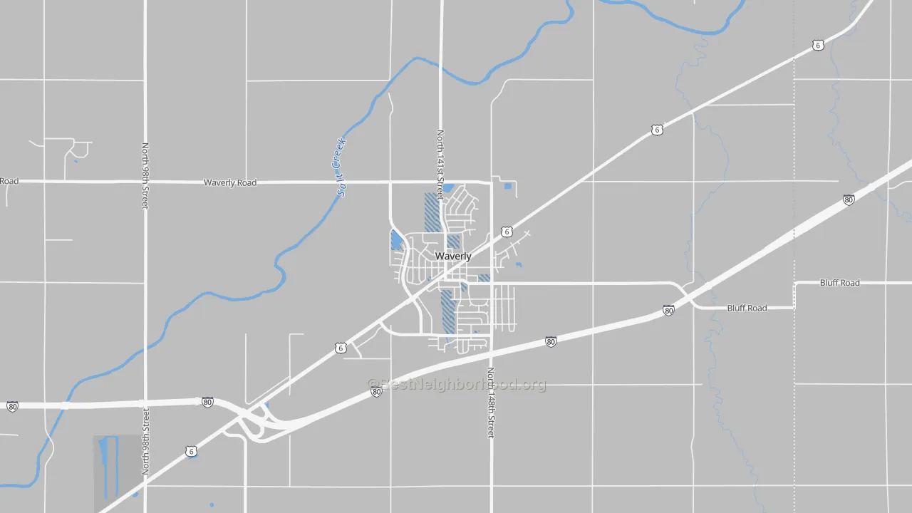 Transit Grade map of Waverly, NE