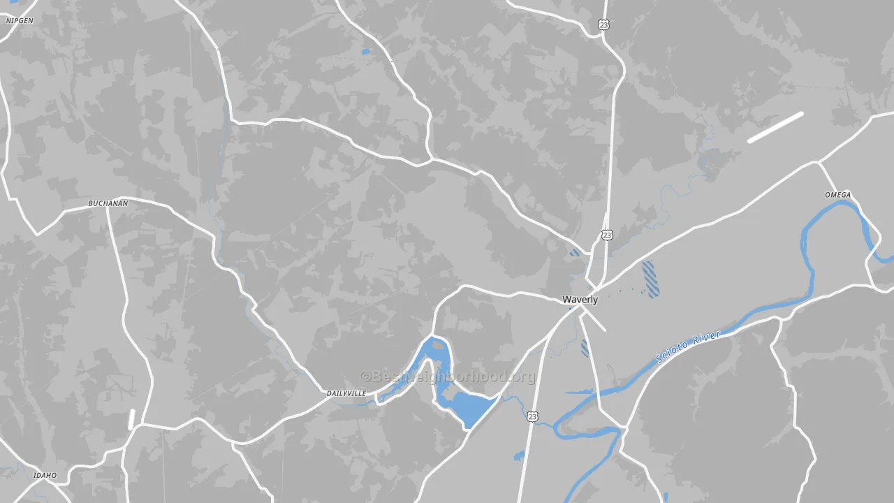 Transit Grade map of Waverly, OH