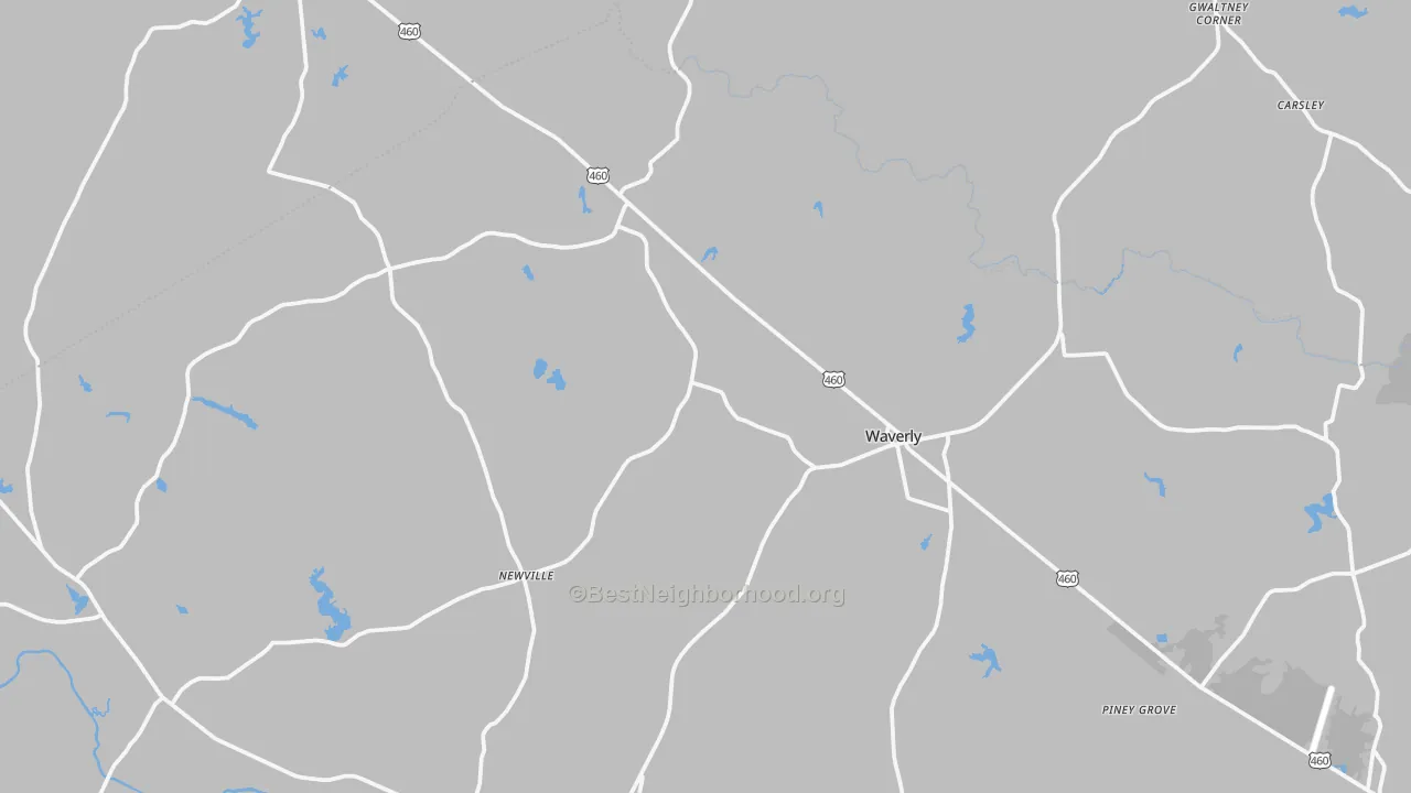 Transit Grade map of Waverly, VA