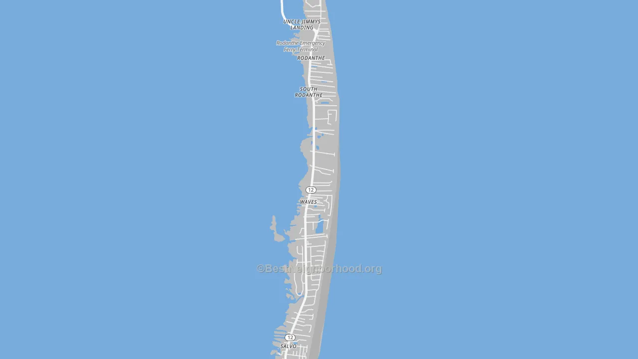 Transit Grade map of Waves, NC